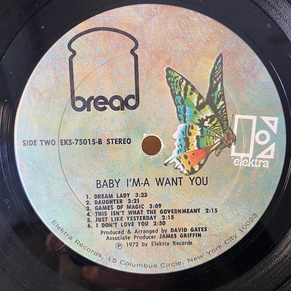 Bread : Baby I'm-A Want You (LP, Album)
