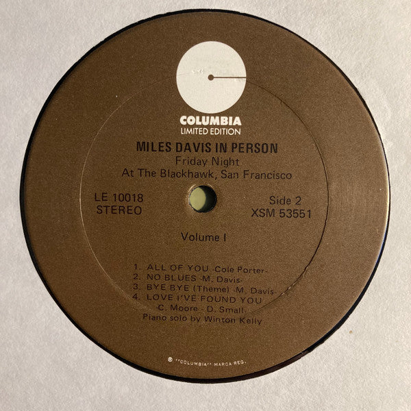 Miles Davis : In Person, Friday Night At The Blackhawk, San Francisco, Volume I (LP, Album, RE, 4)