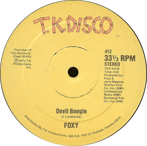 Foxy : RRRRRRock / Devil Boogie (12")