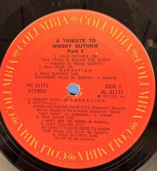 Various : A Tribute To Woody Guthrie Part One (LP, Album, San)