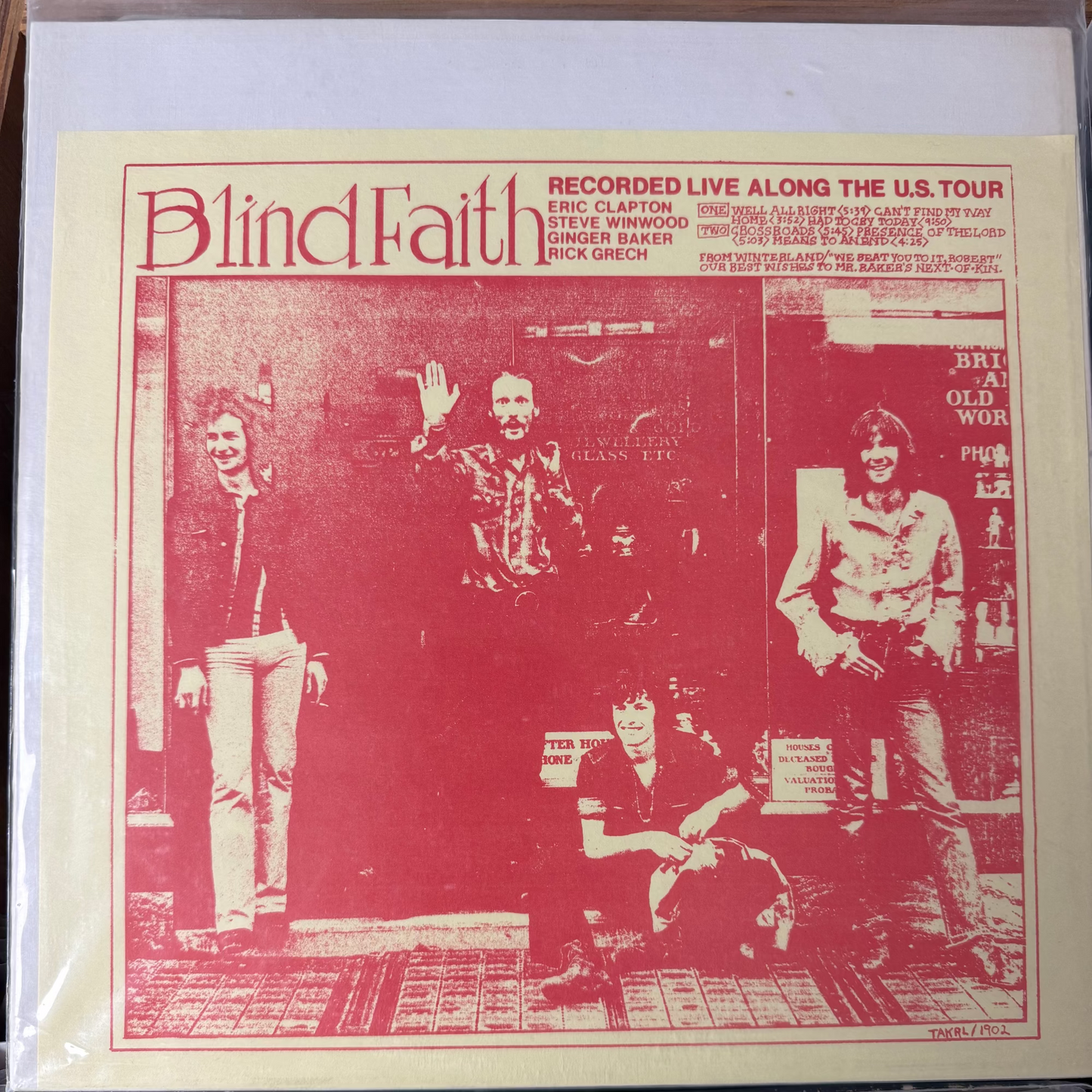 Blind Faith Live US Tour Boot LP (Very Good Plus (VG+)) (Copy)