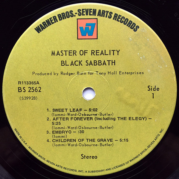 Black Sabbath : Master Of Reality (LP, Album, Club, Emb)