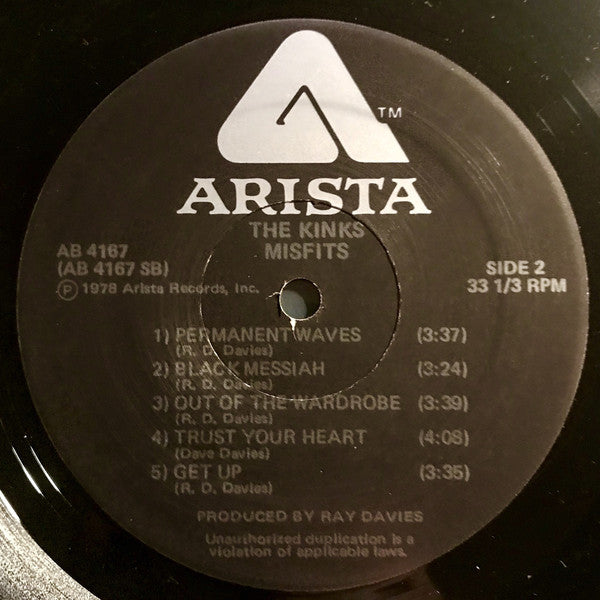 The Kinks : Misfits (LP, Album)