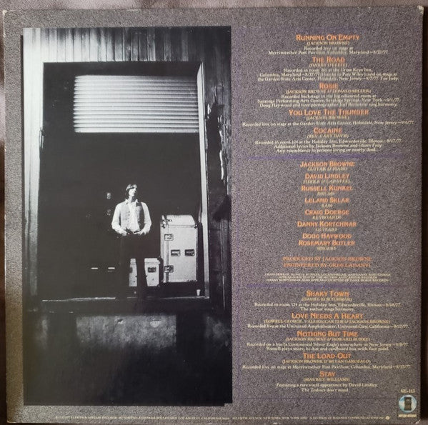 Jackson Browne : Running On Empty (LP, Album)