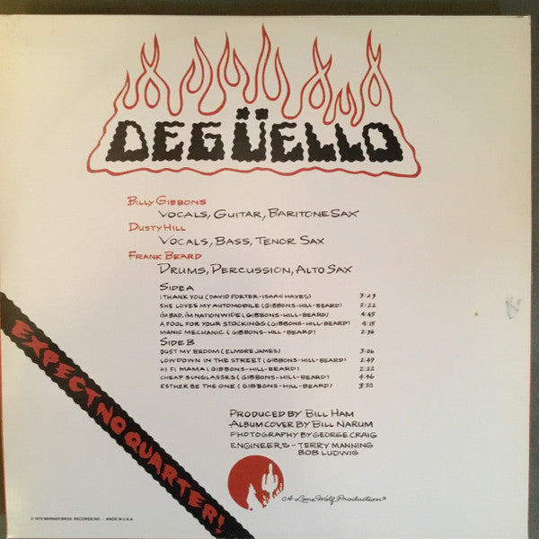 ZZ Top : Degüello (LP, Album, Spe)