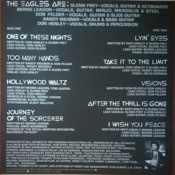Eagles : One Of These Nights (LP, Album, RE)