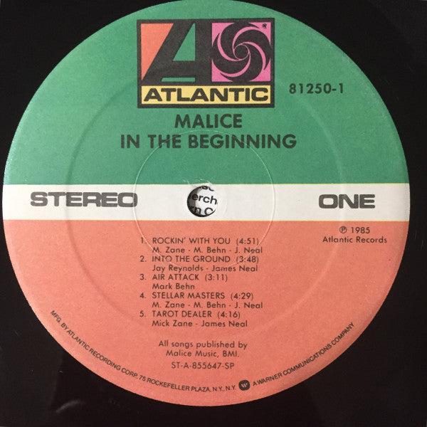 Malice (2) : In The Beginning  (LP, Album)