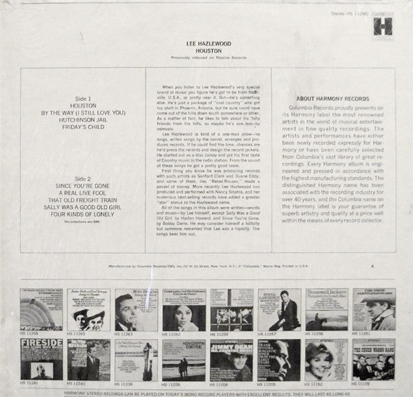 Lee Hazlewood : Houston (LP, Album, RE, Pit)