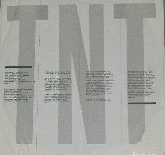 TNT (15) : Tell No Tales (LP, Album)