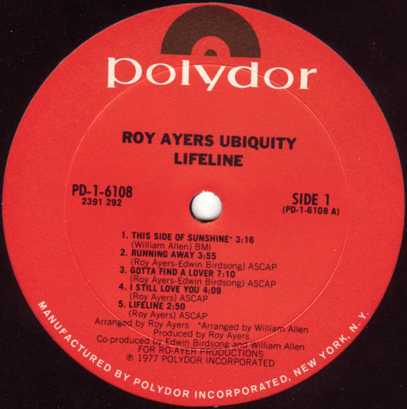 Roy Ayers Ubiquity : Lifeline (LP, Album, Gat)