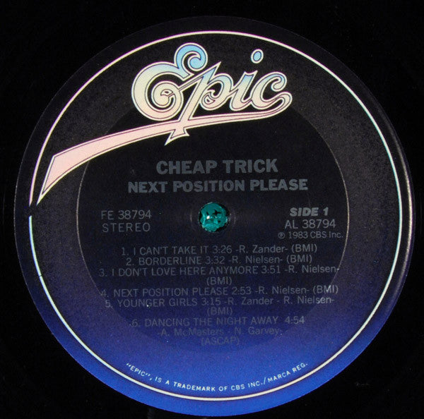 Cheap Trick : Next Position Please (LP, Album, Car)