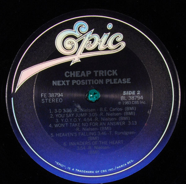 Cheap Trick : Next Position Please (LP, Album, Car)