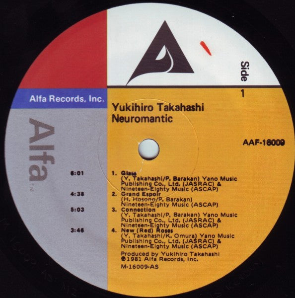 Yukihiro Takahashi : Neuromantic (LP, Album, S/Edition, Mon)