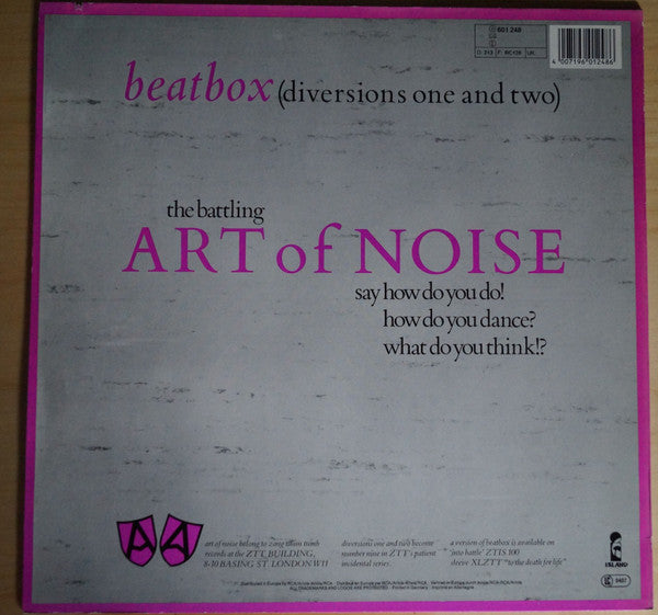 The Art Of Noise : Beatbox (Diversions One And Two) (12", Maxi)