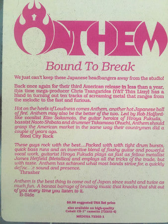 Anthem (4) : Bound To Break (LP, Album)