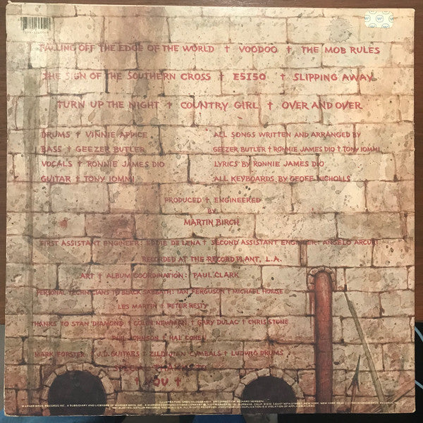 Black Sabbath : Mob Rules (LP, Album, Win)