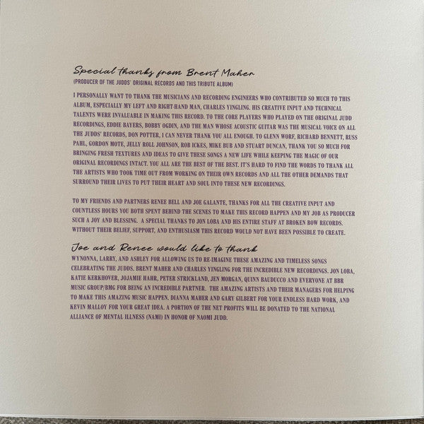 Various : A Tribute To The Judds (LP, Album, Cle)