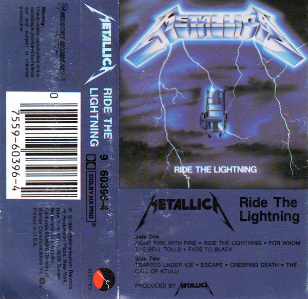 Metallica : Ride The Lightning (Cass, Album, SR)