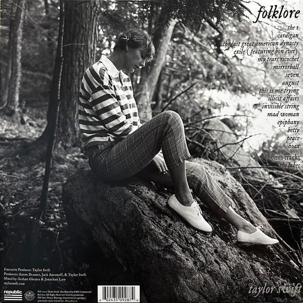 Taylor Swift : Folklore (2xLP, Album, RE, RP, Red)