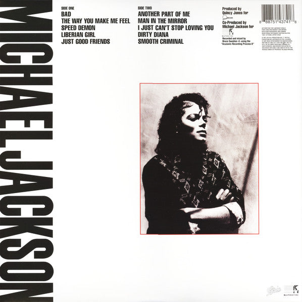 Michael Jackson : Bad (LP, Album, RE, Gat)
