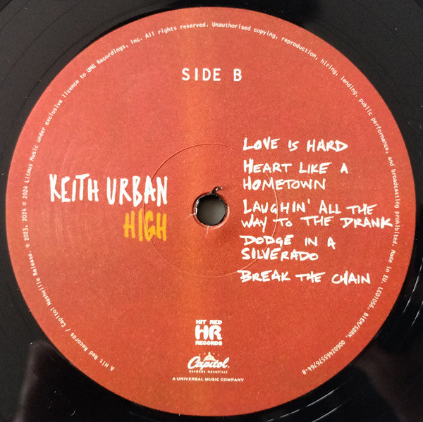 Keith Urban : High (LP, Album)