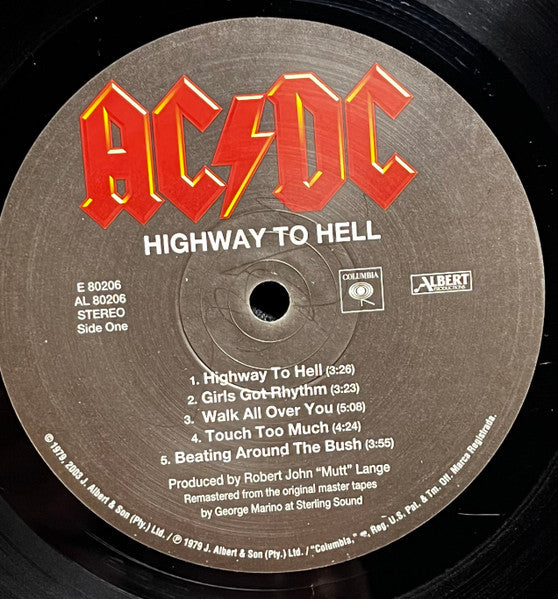AC/DC : Highway To Hell (LP, Album, RE, RM)