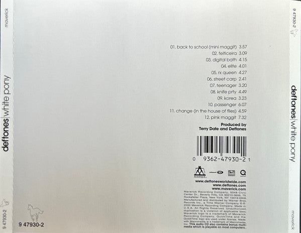 Deftones : White Pony (CD, Album, Enh, RE)