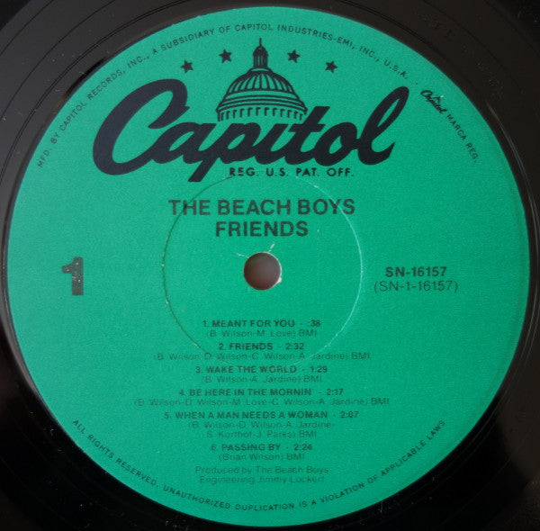 The Beach Boys : Friends (LP, Album, RE)
