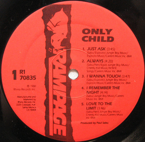 Only Child (3) : Only Child (LP, Album)