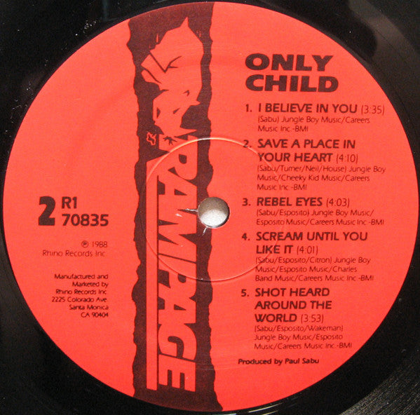 Only Child (3) : Only Child (LP, Album)