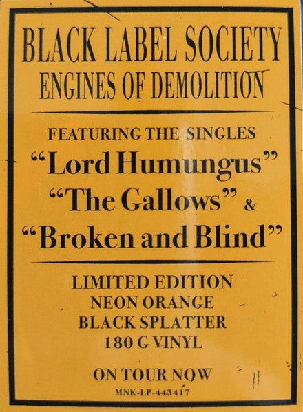 Black Label Society : Engines Of Demolition (2xLP, Album, Ltd, Neo)