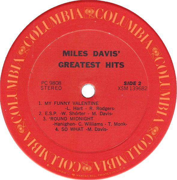 Miles Davis : Miles Davis' Greatest Hits (LP, Comp, RE, San)
