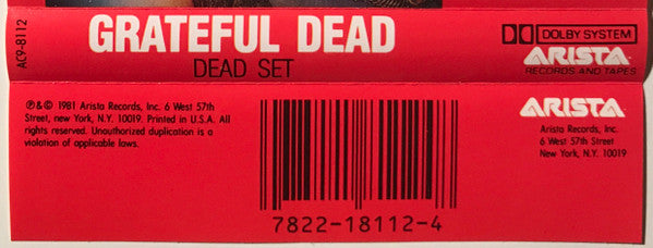 The Grateful Dead : Dead Set (Cass, Album, Fen)