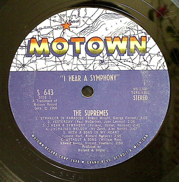 The Supremes : I Hear A Symphony (LP, Album)