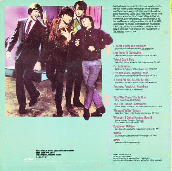 The Monkees : Then & Now... The Best Of The Monkees (LP, Comp, Club, RCA)