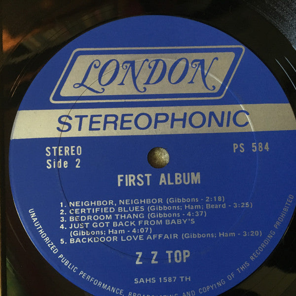 Z Z Top* : First Album (LP, Album, TH )