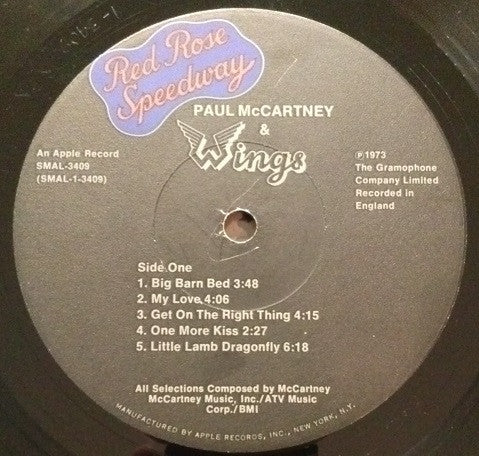 Wings (2) : Red Rose Speedway (LP, Album, Jac)