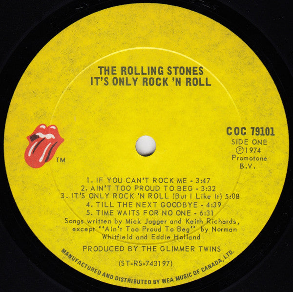 The Rolling Stones : It's Only Rock 'N Roll (LP, Album)