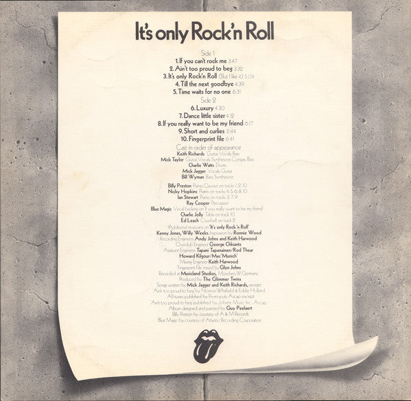 The Rolling Stones : It's Only Rock 'N Roll (LP, Album)