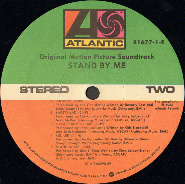 Various : Stand By Me (Original Motion Picture Soundtrack) (LP, Comp, Spe)