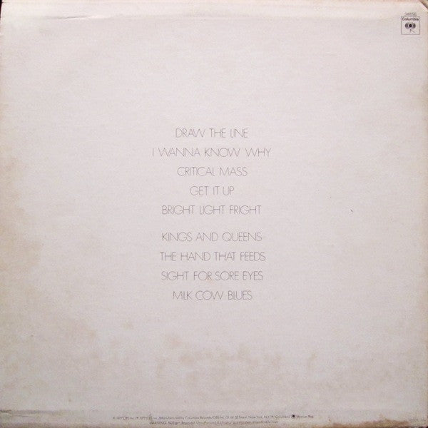 Aerosmith : Draw The Line (LP, Album, Ter)