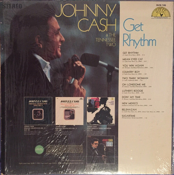 Johnny Cash & The Tennessee Two : Get Rhythm (LP, Comp, RE, Ter)