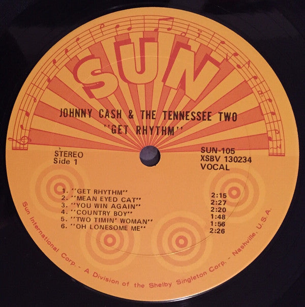Johnny Cash & The Tennessee Two : Get Rhythm (LP, Comp, RE, Ter)