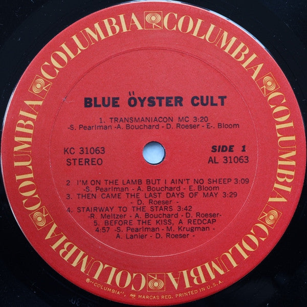 Blue Öyster Cult : Blue Öyster Cult (LP, Album)