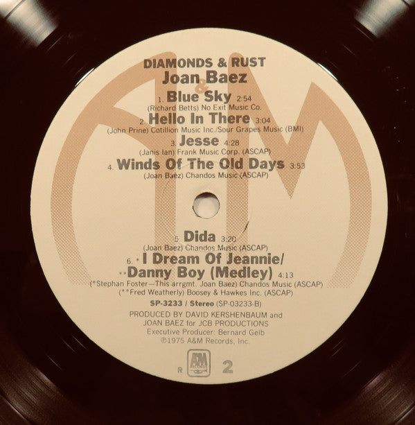 Joan Baez : Diamonds & Rust (LP, Album, RE)