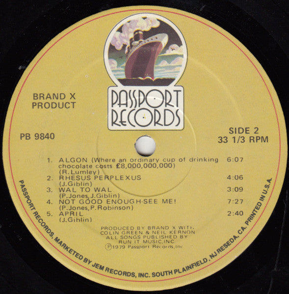 Brand X (3) : Product (LP, Album)