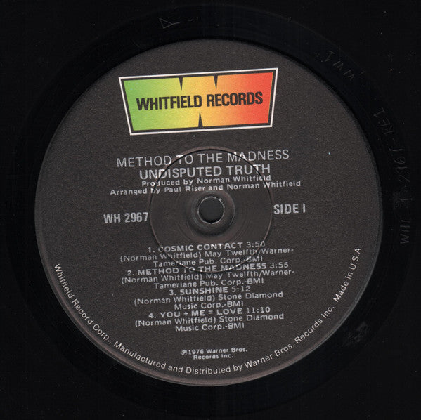 The Undisputed Truth : Method To The Madness (LP, Album, Win)