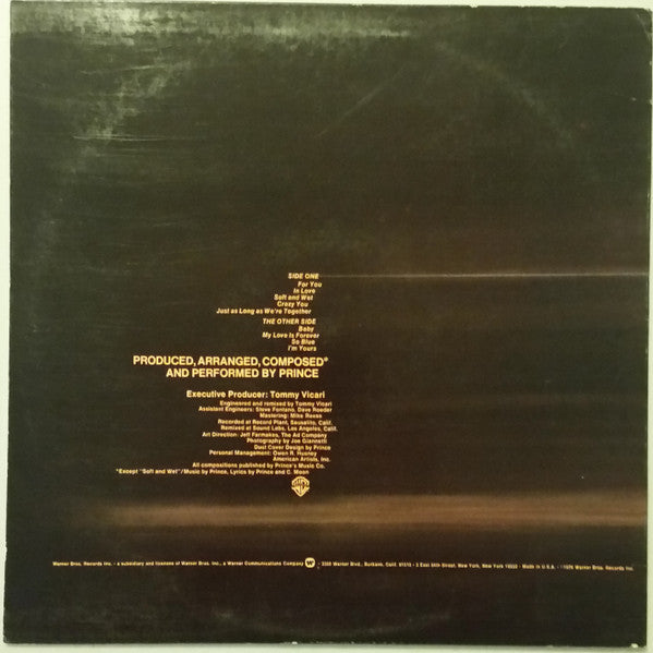 Prince : For You (LP, Album, Jac)