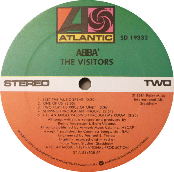 ABBA : The Visitors (LP, Album, SP )