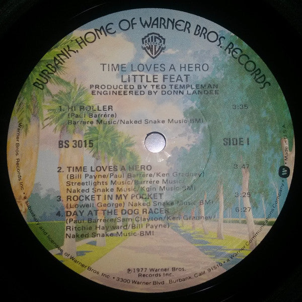 Little Feat : Time Loves A Hero (LP, Album, Los)